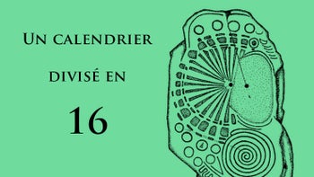 Un calendrier divisé en 16 / Le 14 juillet et le nombre d'or / L'axe du 4 août à Paris.