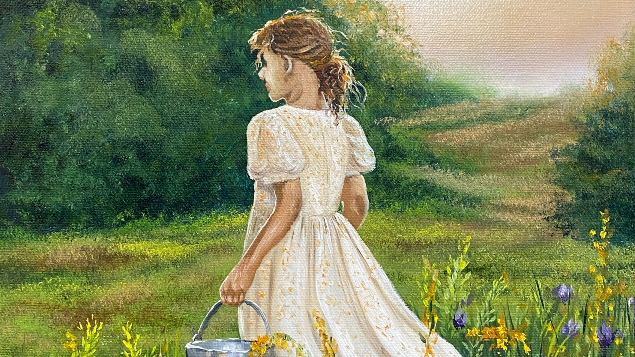 The Milk Maiden (oil over acrylic) 