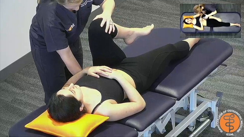 Still Technique Lumbar Spine - Supine Extension Somatic Dysfunction ...