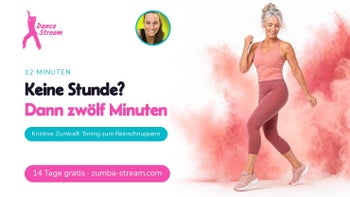 12 Minuten testen — Zumba® Toning Online mit Kristina