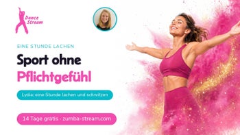 Lachen statt Leistung — Zumba® Fitness online mit Lydia