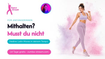 Anfängerin oder Profi — Zumba® online kostenlos mit Nadine