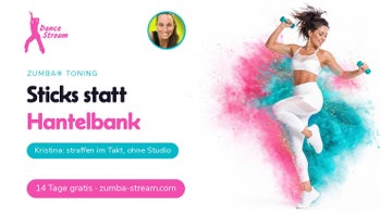 Straffen mit Musik — Zumba® Toning online mit Kristina