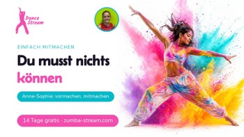 Mitmachen reicht — Zumba® Fitness online mit Anne-Sophie