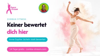 Immer lächeln — Zumba® Fitness online mit Anne-Sophie