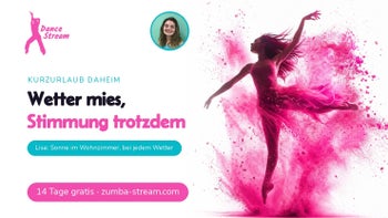 Regen, Kälte, egal — Zumba® Fitness online mit Lisa