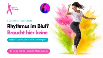 Rhythmus im Blut? Egal — Sport gegen Stress mit Nadine