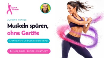 Party trifft Kraft — Zumba® Toning online mit Kristina