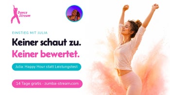 Lächeln statt Leistung — Zumba® online kostenlos mit Julia