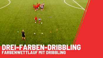 Drei-Farben-Dribbling