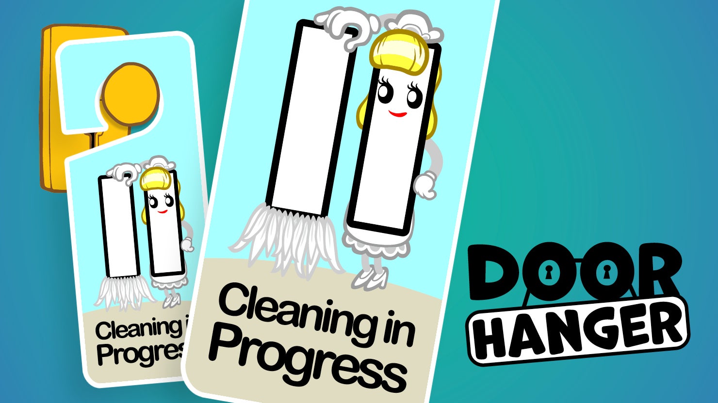 Kids Club Door Hanger Cleaning In Progress