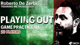 De Zerbi, Playing Out, Game Practice, 20 players