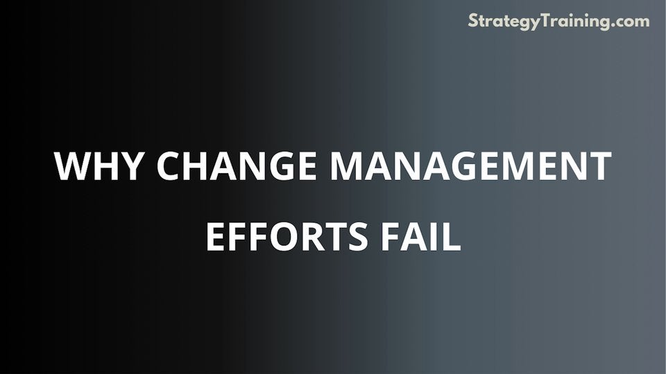 Change Management Fail Graphics Why change management efforts fail | StrategyTraining.com