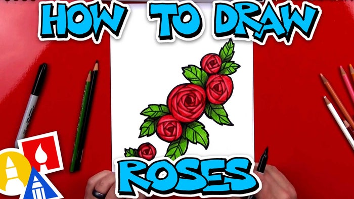 roses drawings for kids