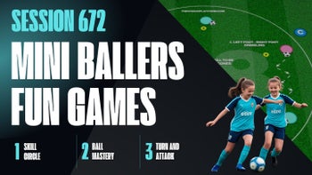 Session 672: U8 Mini Ballers: Skill Circle, Turns and Games