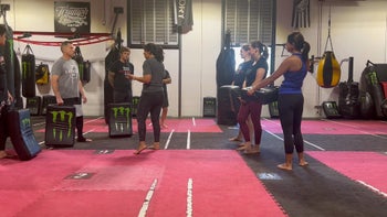 Monkey In The Middle With Choke From Behind