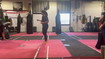 Basic Target Recognition With Defensive Front Kick