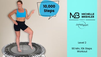 90-Min Advanced Cardio Endurance Rebounder Workout | Michelle Briehler