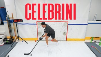 Macklin Celebrini Stickhandling Session v2