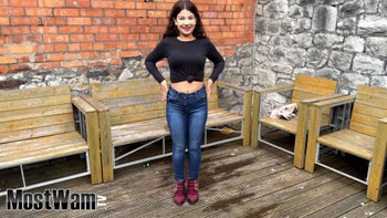 Jazz In The Hot Tub Dressed In Jeans