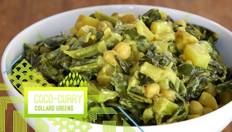 Curried Coconut Collard Greens