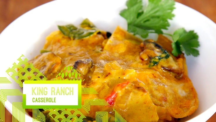 Vegetarian King Ranch Casserole