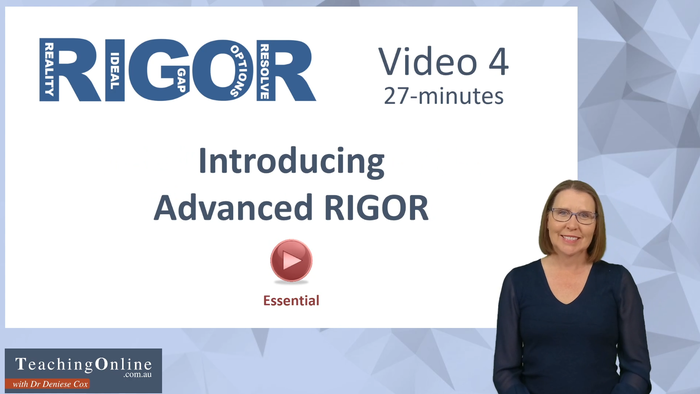 Rigor Redefined Take control with RIGOR | TeachingOnline.com.au