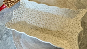 Handbuilt Slab Tray with Leopard Design