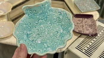 Baby Kiln Opening, Seashell  and Charcuterie Dishes
