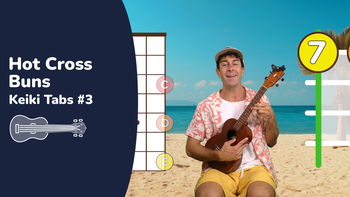 5.L26 Keiki Tabs #3 - Hot Cross Buns - Ukulele (Guided Performance)