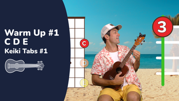 5.L25 Keiki Tabs #1 - 3 5 7 Warm Up #1 - Ukulele (Guided Performance)