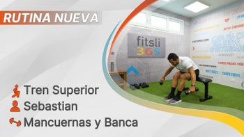 fitsli 365 - 29/08/25 - Sebastian / Tren Superior - Espalda, Tríceps, Trapecios y Antebrazos / Mancuernas y Banca / 239 Calorías