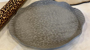 Leopard Platter with Textured Handles