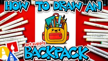 How To Draw An Art Supply Backpack