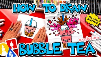 How To Draw Bubble Tea Explosion Folding Surprise