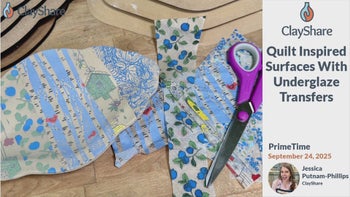 Quilt Inspired Surfaces with Underglaze Transfers