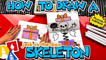 How To Draw A Spooky Skeleton Jack-In-The-Box Folding Surprise