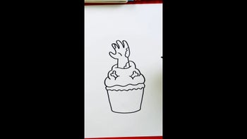 Sketchbook Challenge - Spooky Halloween Cupcake