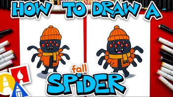 How To Draw A Funny Fall Spider
