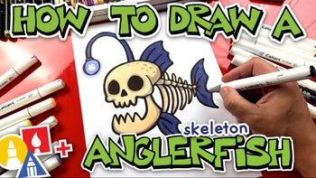 How To Draw A Skeleton Anglerfish For Halloween