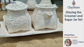 Glazing The Creamer and Sugar Jar Set