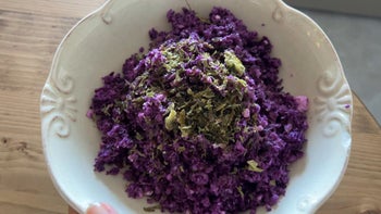 Salade de chou rouge aux algues