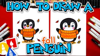 How To Draw A Fall Penguin