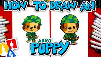 🐾💚 How To Draw An Army Puppy For Veterans Day 💚🐾