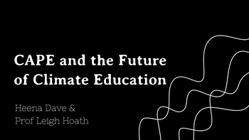 CAPE and the Future of Climate Education