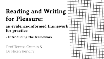 Reading and Writing for Pleasure - Introducing the framework
