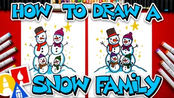 How To Draw A Snow Family