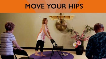 Hip Play Snack – Spell Your Name for Mobility – Chair Yoga with Sherry