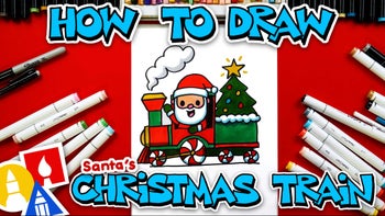 How To Draw Santa’s Christmas Train