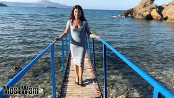 Jaz Goes Off The Jetty Into The Sea